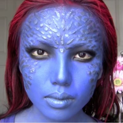 Before After Inexpensive Mystique X Men Makeup By Promise