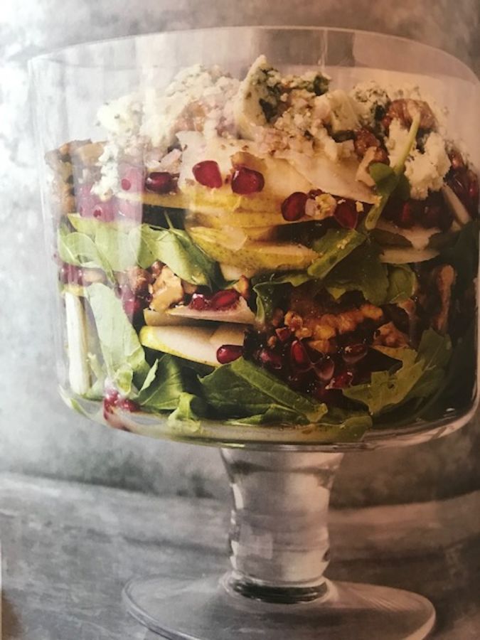 Courthouse gaines Before & After: Layered Arugula, Pear & Walnut Salad inspired by